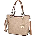 MKF Collection Shoulder Bag for Women, PU Leather Pocketbook Top-Handle Crossbody Purse Tote Satchel Handbag