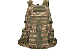 KXBUNQD 50L Military Tactical Backpack Hiking Waterproof Backpack Large Military Pack 3 Day Assault Pack Molle Bag Rucksack