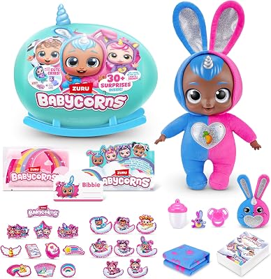 Babycorn Bambolina interattiva Serie 1 Large, 35 cm, di ZURU con luci e suoni, bamboline magiche, sorpresa, spacchettare, bambine, bambole, storia, Bunny, Bobbie