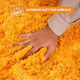 Aspire Homeware Fluffy Rug Ochre 80 x 300 cm Large Plush Shaggy Carpet view 3