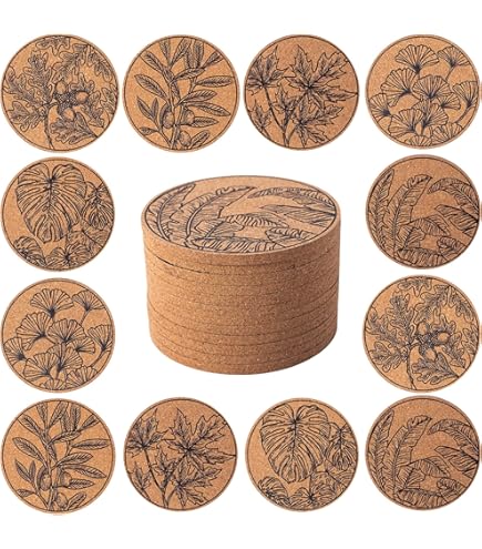 Set Of 4 Celestial Planchette Shaped Coasters With Black & Gold Design And Matching Holder – Unique Talking Board Style For Modern Home Decor – Easy To Clean And Store