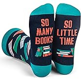 Lavley Book and Reading Socks - Funny gift for book lovers - Cozy socks for men and women - Great for birthdays or Christmas
