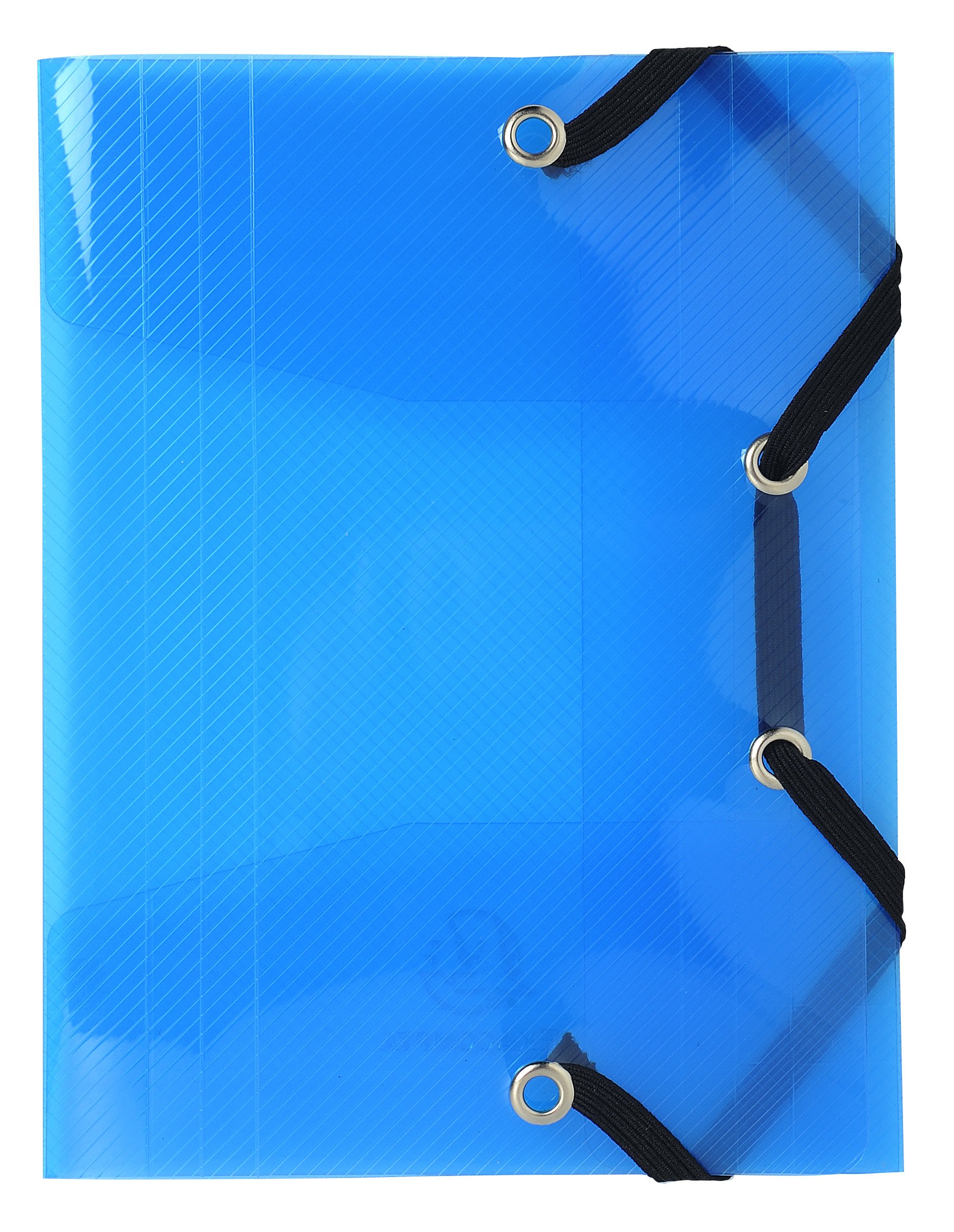 Exacompta - Ref. 50700E - 1 Crystal elastic folder for pocket format - pocket with 3 flaps - in high transparency polypropylene - dimensions 12 x 16 cm for A6 format - random color