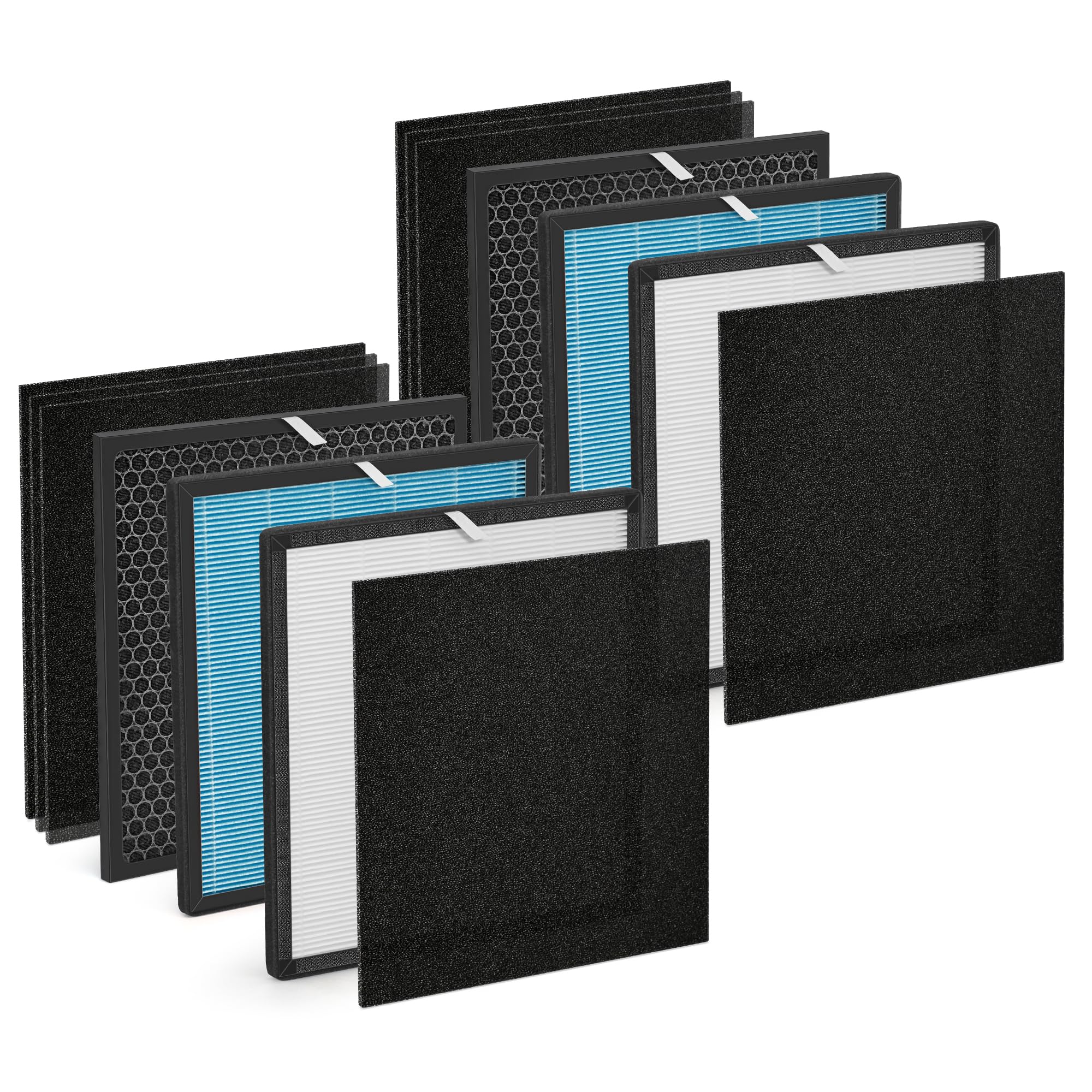 Photo 1 of [2 SETS]10L Pro Replacement Filter Set Compatible with Okaysou Air Purifier Filters and Aiibot-A300, 5-Stage Airmax 10L Pro Filter, 2X H13 HEPA and 2X Carbon Filters 2X Sliver HEPA and 6X Pre-filter