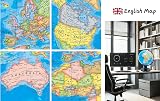 EXERZ World Globe 25cm Educational Political Map Swivel Desk Globe view 3