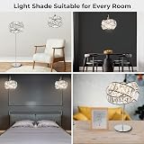 Giggi Modern Chrome Light Shade with Clear Acrylic Crystals 29cm Pendant view 4