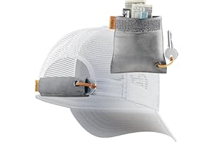 FATTYPACK - Attachable Storage Pocket For Hats - Store Cash, Medicine, Gum, Keys, Pencils, Pens, Golf Tees, etc.