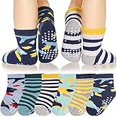 Eyean Baby Wool Grip Sock Soft Winter Warm Thick Non Slip Toddler Boy Girls Crew Socks For Children 6 Pairs