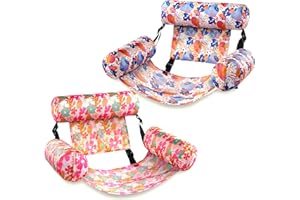 Sloosh Pool Floats Chairs Adult, 2 Packs Inflatable Pool Lounge Chairs,Blow up Pool Noodles Floats for Adults,Floating Water Chair for Pool Party Summer Water Fun