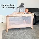 My Babiie Travel Cot Blush Pink Lightweight Foldable 0+ 15kg view 3
