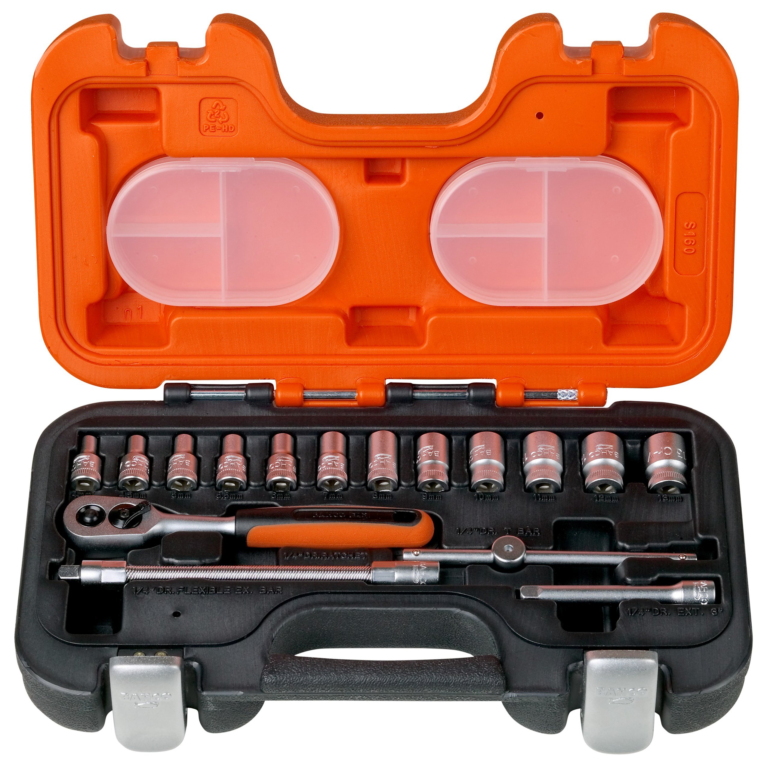 Bahco S160 S160 Socket Set 16-Piece 1/4-Inch Drive