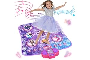 ETERFUN Dance Mat Toys - 8-Button Frozen Toys for Girls Electronic Dance Pad with 5 Game Modes, Touch Sensitive Kids Musical Mat Toy Christmas & Birthday Gift for 3 4 5 6 7 8 9 10+ Years Old Girls(Purple)