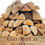 GardenCo 75L Hardwood Kiln Dried Logs 3 x 25L Nets Ideal for Open Fires view 2