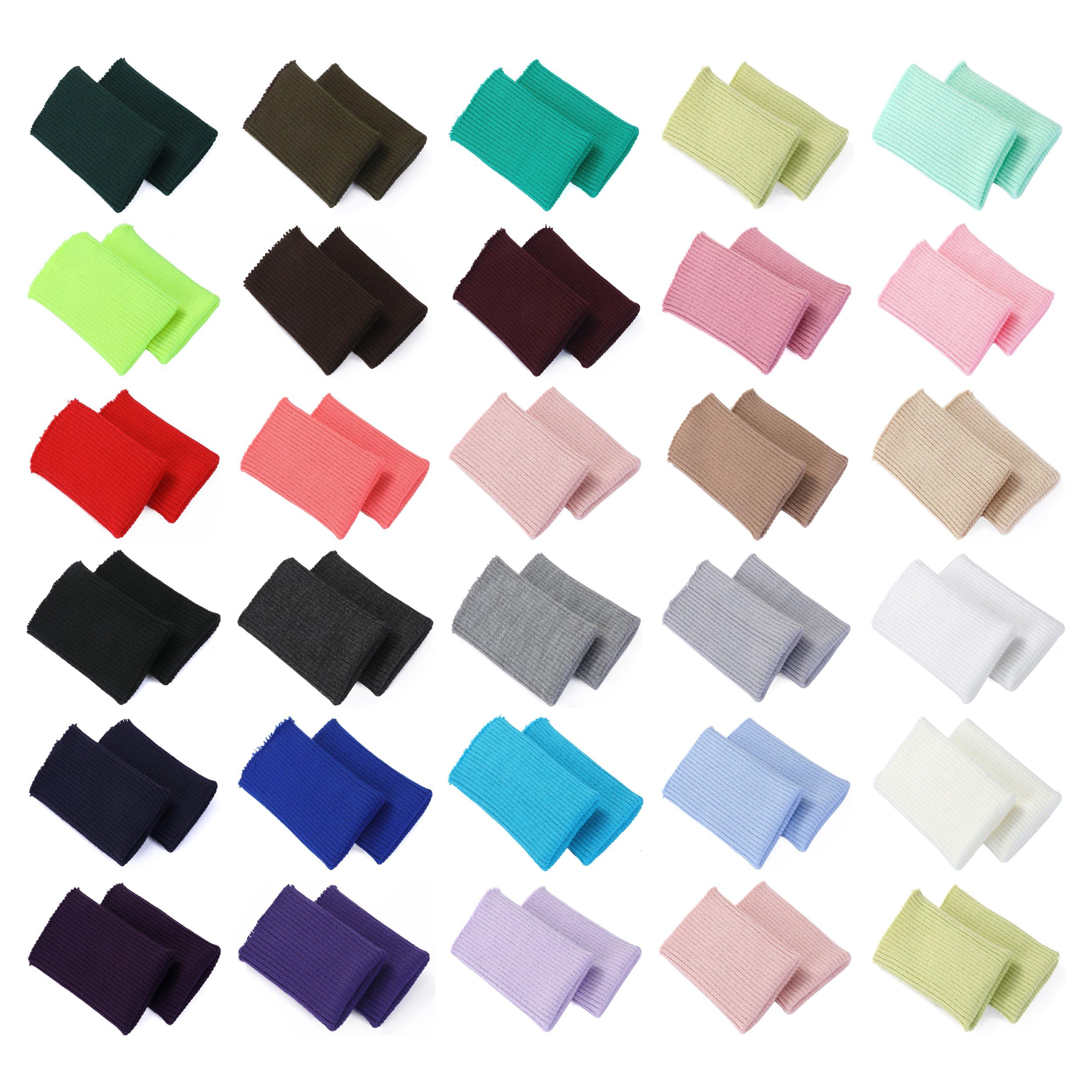 Neotrims Elastic Wrist Cuffs (2 Pieces) - Seamless Tubular Ribbing, Conceal Arm Cuffs for Bomber Jacket - British Made Olive