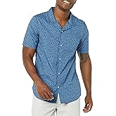 Amazon Essentials Mens Vacation Cotton Resort Shirt, Slim-Fit Short Sleeve