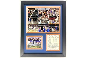 LEGENDS NEVER DIE, INC. Florida Gators | 2024-2025 Men's College Basketball Champions | Collectible Basketball Memorabilia | Framed Picture and Photo Collage Gifts | (Mosaic, 12"x15", Framed)