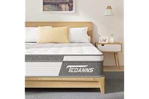 Teoanns Queen Size Mattress, 10 Inch Memory Foam Mattress Bed in a Box, Hybrid Mattress Queen Size for Pressure Relief & Supportive, CertiPUR-US, 100 Nights Trial