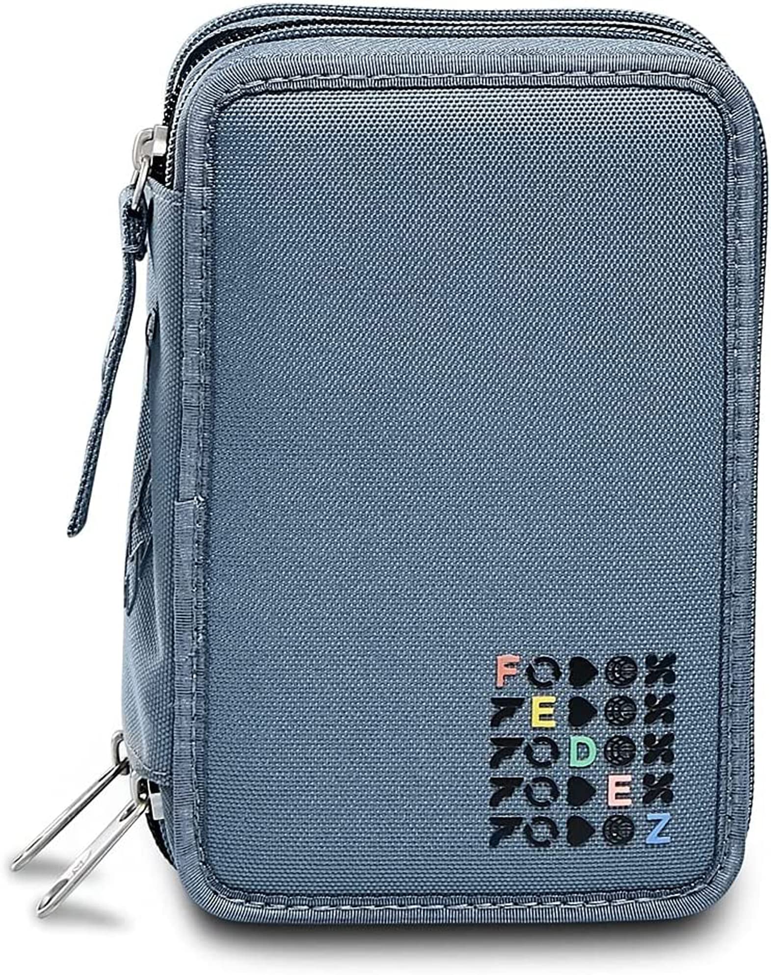 Seven FEDEZ 3 Zip CASE, Multicolor (Grey), Taglia Unica, Pencil case