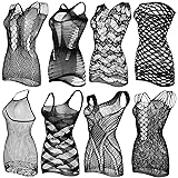 Geyoga 8-Piece Fishnet Dress Set - Women's Lingerie