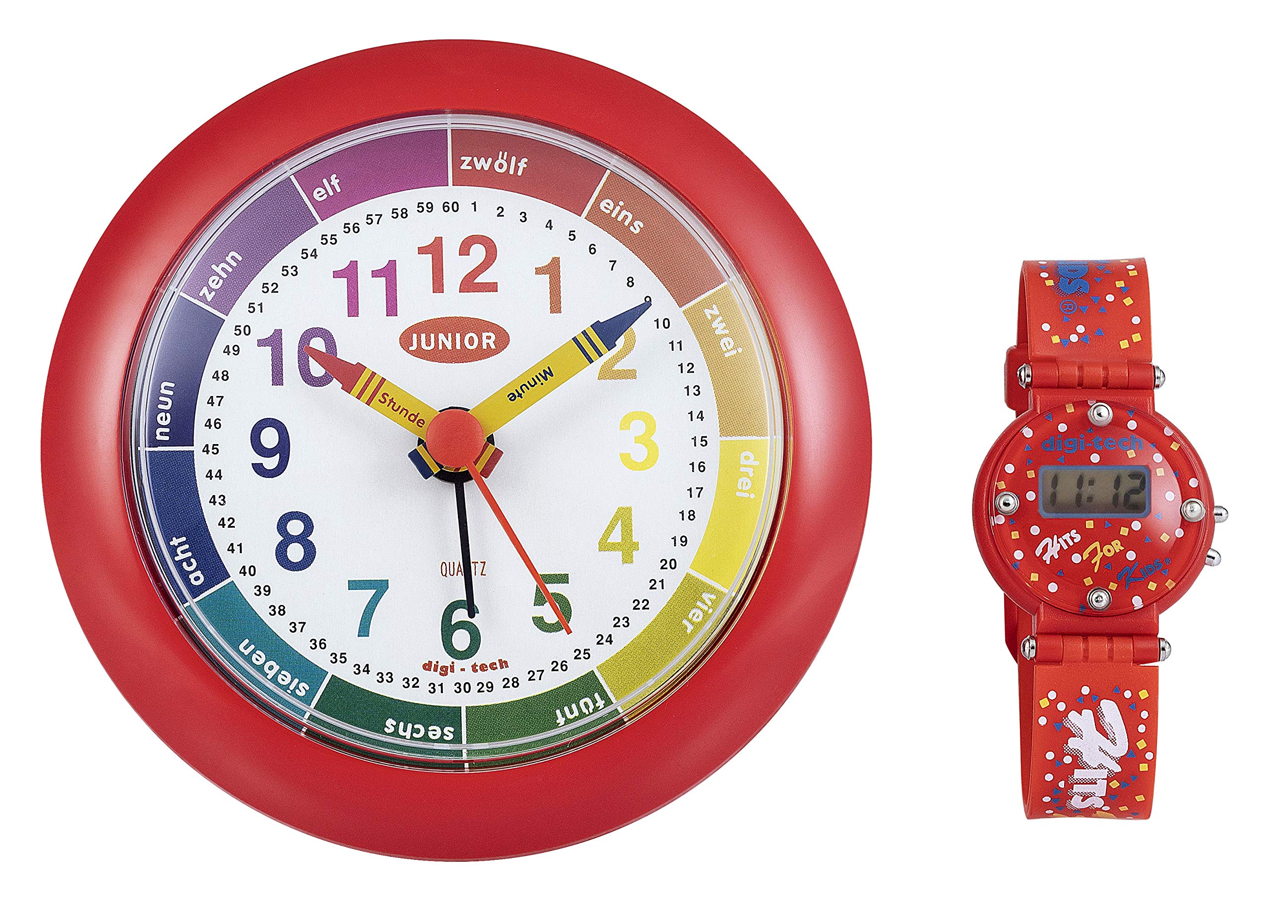 DigiTech Alarm Digital Children's Clock, red, 10 x 4 x 10 cm