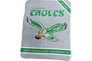 Logo Brands Pro Football Classic Fleece Throw Blanket - 50" x 60" (Philadelphia - Eagles Throwback Gray)
