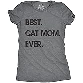 Womens Dog Mom and Cat Mom Funny T Shirts Cute Pet Tees for Women with Cats or Dogs