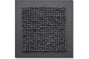NANKAI Art Hand-Painted Black Textured Abstract Art in a Contemporary Minimalist Style is Suitable for Wall Decoration in Home Office or Corridor Size is 24x24 inches