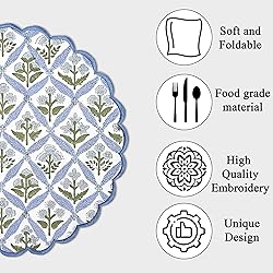 Ridhi Bo-ho Round Place Mat Easter Floral Cotton