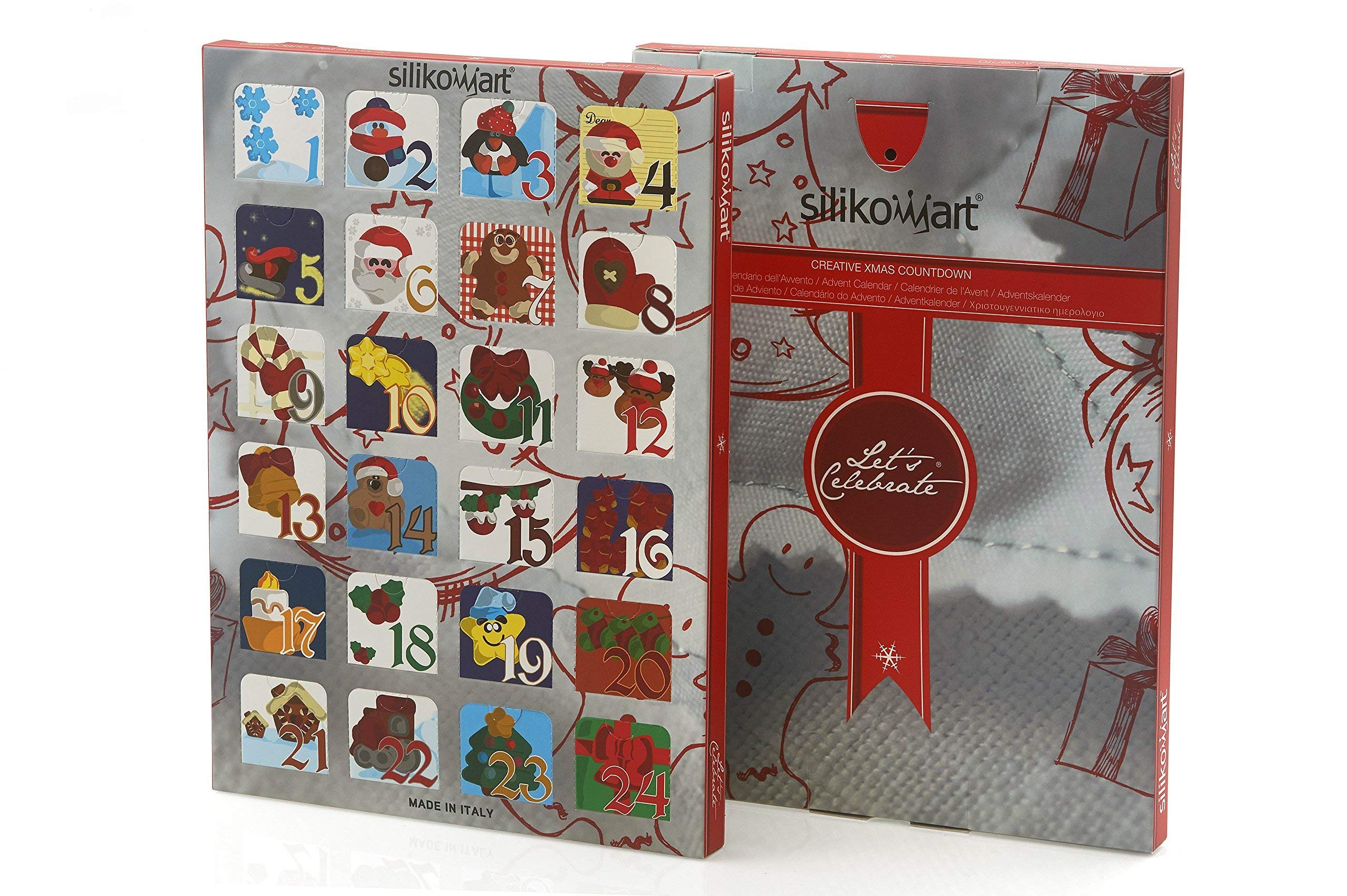 Silikomart Set of 2 Carton Boxes for Advent Calendar, Clear