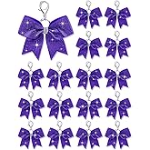Tondiamo Cheer Bow Keychain Cheer Keychain with Rhinestones Cheerleader Keyrings for Teen Cheerleading Sports Accessory
