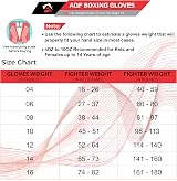 AQF Boxing Gloves Kids Adults 6oz-16oz Training Muay Thai Gloves Red 12oz view 2