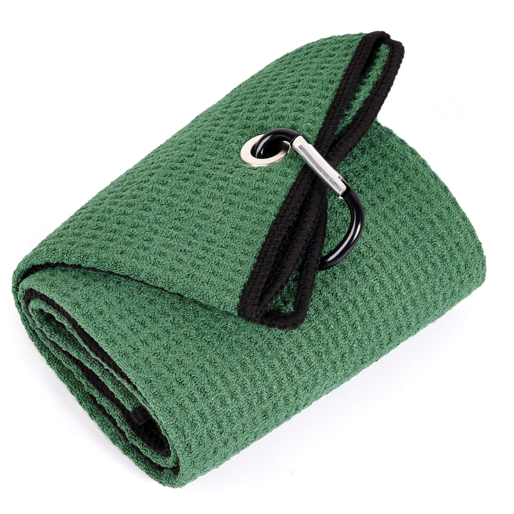 Mile High Life Golf Towel | Tri-fold Waffle Towels | Premium Microfiber Fabric | wiith Heavy Duty Carabiner Clip