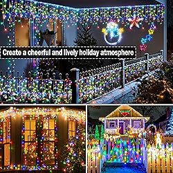 KNONEW 99ft 1216 LED Christmas Lights Outdoor 8