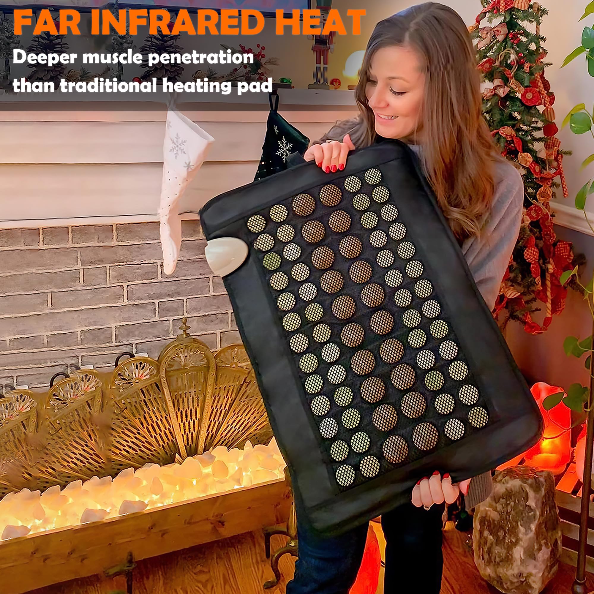 UTK Heating Pad for Back, Far Infrared Natural Jade and Tourmaline
