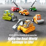 JOYIN 18 Piece Pull Back City Cars and Trucks Toy Set view 3