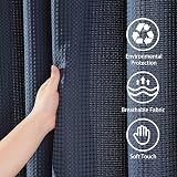 Navy Shower Curtain 152x214cm with Metal Hooks Weighted Hem view 7