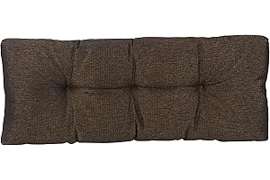 Klear Vu The Gripper Omega Non-Slip Tufted Bench Cushion for Indoor Furniture, Entryway Storage, Bay Window, Corner Nook or Piano Seat, 35 Inches, 05 Chestnut