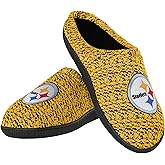 FOCO NFL mens Poly Knit Cup Sole Slipper