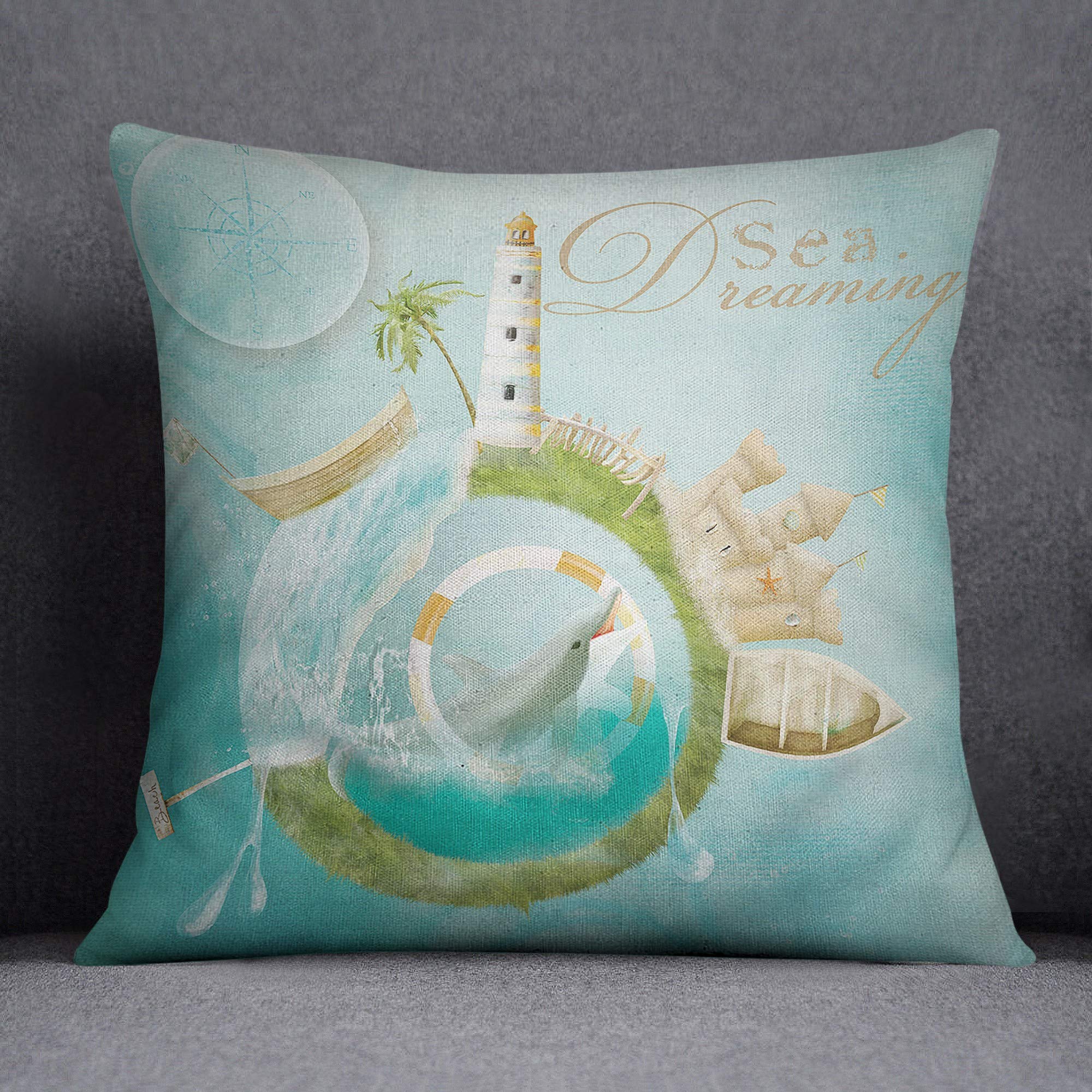 Bonamaison Decorative Cushion Cover, Cotton Polyester, Multicolor, 45X45