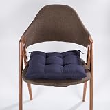 HAMO Dining Chair Seat Pad Cushions Set of 4 Navy 38x38 cm 15x15 view 6