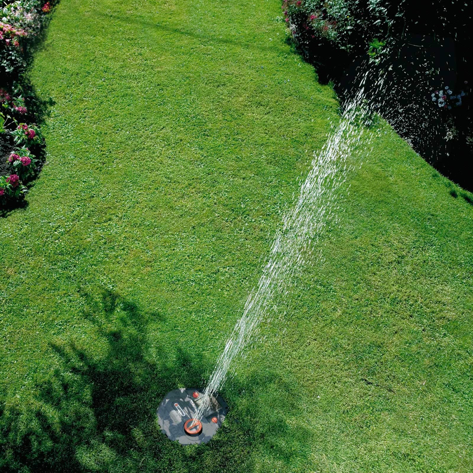 Gardena Sprinklersystem Vielflächen-Versenkregner AquaContur automatic: Rasensprinkler für die Bewässerung unregelmäßig geformter Rasenflächen bis 350 m², 25 - 360° Beregnungssektor (1559-29) 4