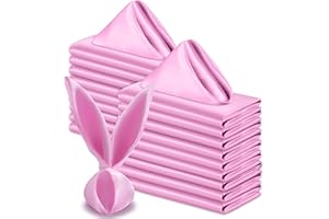VACVELT 50 Pack Pink Satin Napkins 17x17 Inch Wedding Napkins Bulk, Decorative Elegant Dinner Napkins Square Table Napkins Decor, Silky Satin Cloth Napkins for Restaurant Banquet Graduation Party