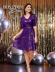 Wedtrend Women's Sequin Dress Tulle Sparkly Night