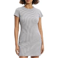 Theory Women’s Cap Sleeve Shift Dress – Embroidered Midi Dress With Chain  Stitch Detail