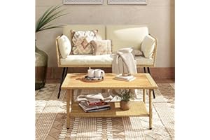 DWVO 2 Pieces Patio Furniture Set, All-Weather Wicker Rattan Loveseat with Thick Cushions & Table, Outdoor Conversation Set for Patio, Balcony, Backyard, Deck, Poolside