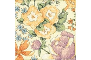 Floral Yellow One 1 Beaded Counted Cross Stitch Kit Mill Hill 2022 Debbie Mumm Floral Fantasy Collection DM302211
