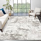 ROYHOME Living Room 8x10 Washable Modern Abstract Rug Faux Wool Accent Ultra Soft Non Slip Non Shedding Accent Rug for Bedroom Dining Room Office Home, Taupe/Beige