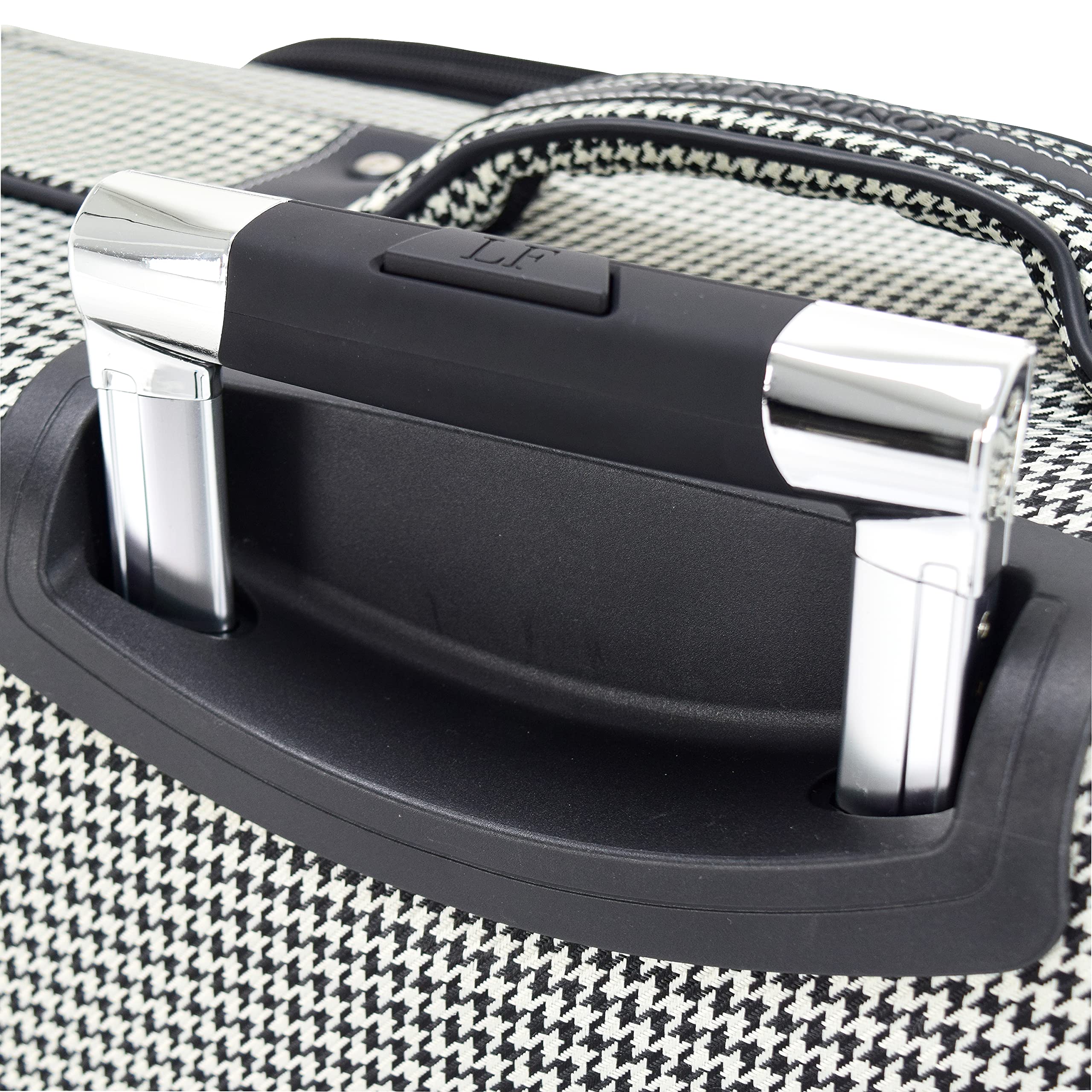 LONDON FOG Oxford III Expandable Spinner, Black-White, 29-Inch