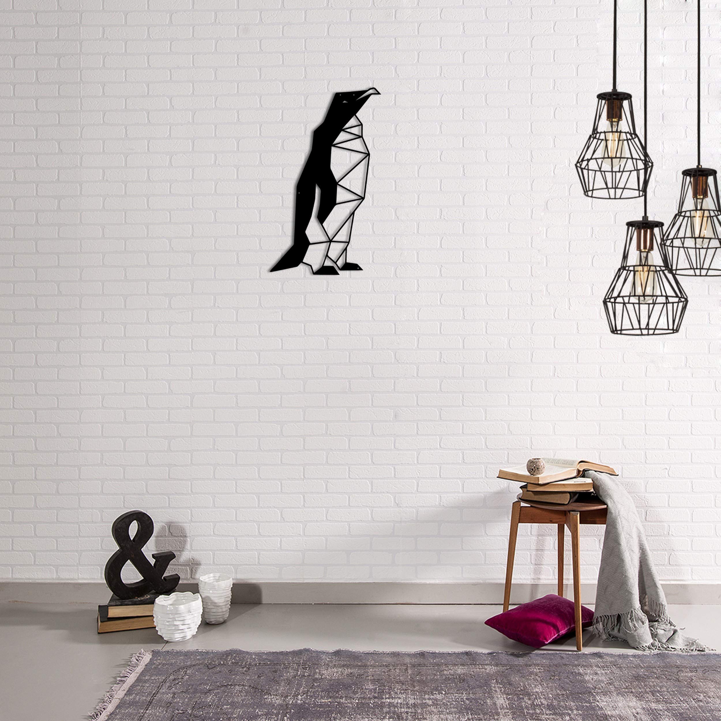 Homemania Wall Decoration, Steel, Black, 29 x 0.15 x 48 cm