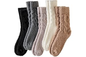 WEVIAS Womens Fuzzy Socks Slipper Fluffy Comfy Cozy Winter Soft Warm Fleece Cabin Plush Sleep Socks